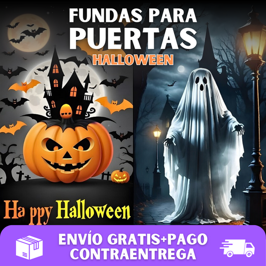 🚪FUNDA DECORATIVA PARA PUERTAS HALLOWEEN🎃