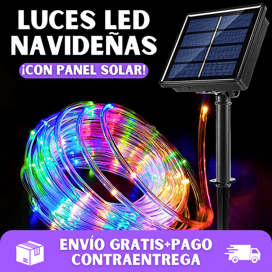 🎄LUCES NAVIDEÑAS CON PANEL SOLAR✨
