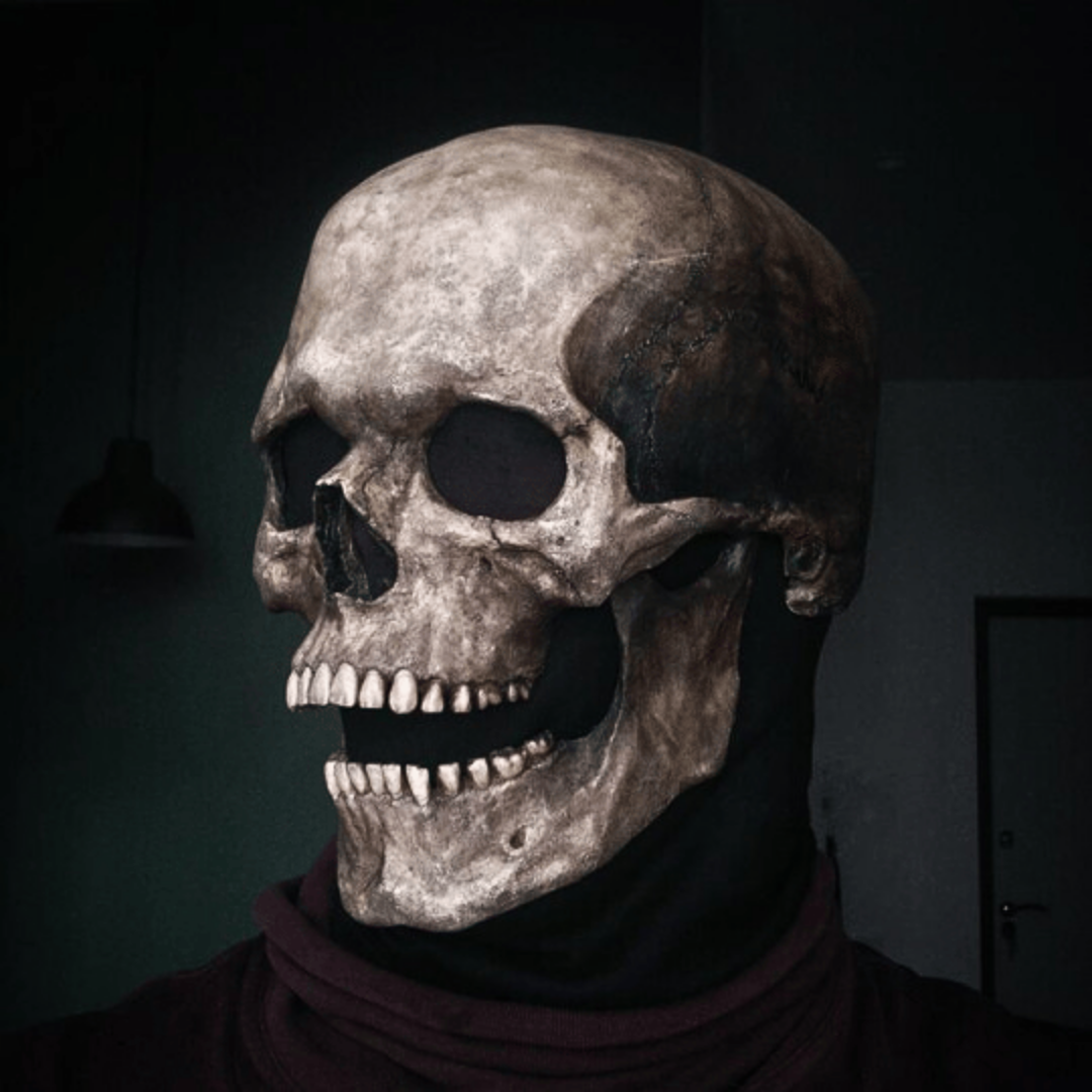 💀MÁSCARA ULTRA REALISTA DE CALAVERA CON BOCA MOVIBLE