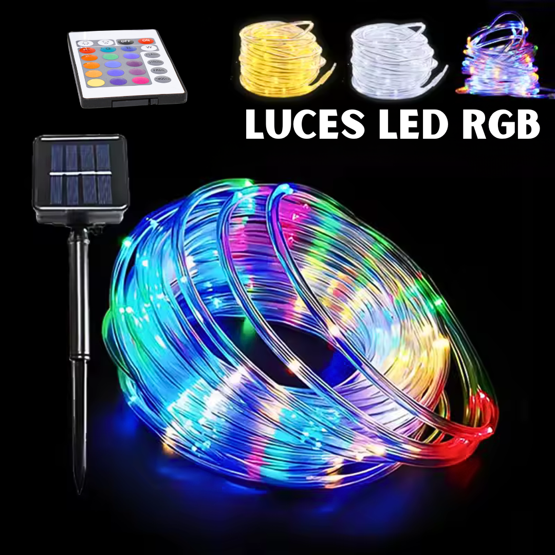 🎄LUCES NAVIDEÑAS CON PANEL SOLAR✨