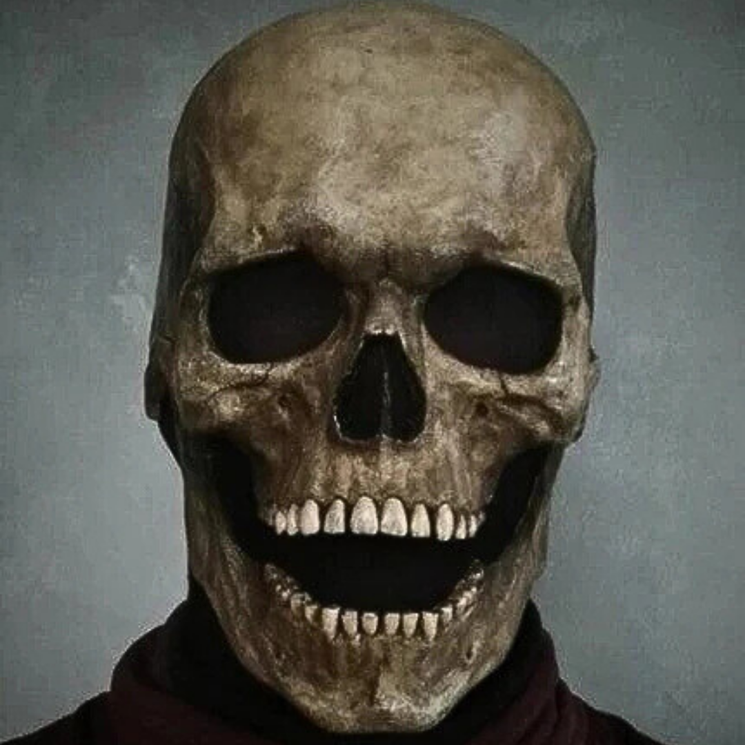 💀MÁSCARA ULTRA REALISTA DE CALAVERA CON BOCA MOVIBLE